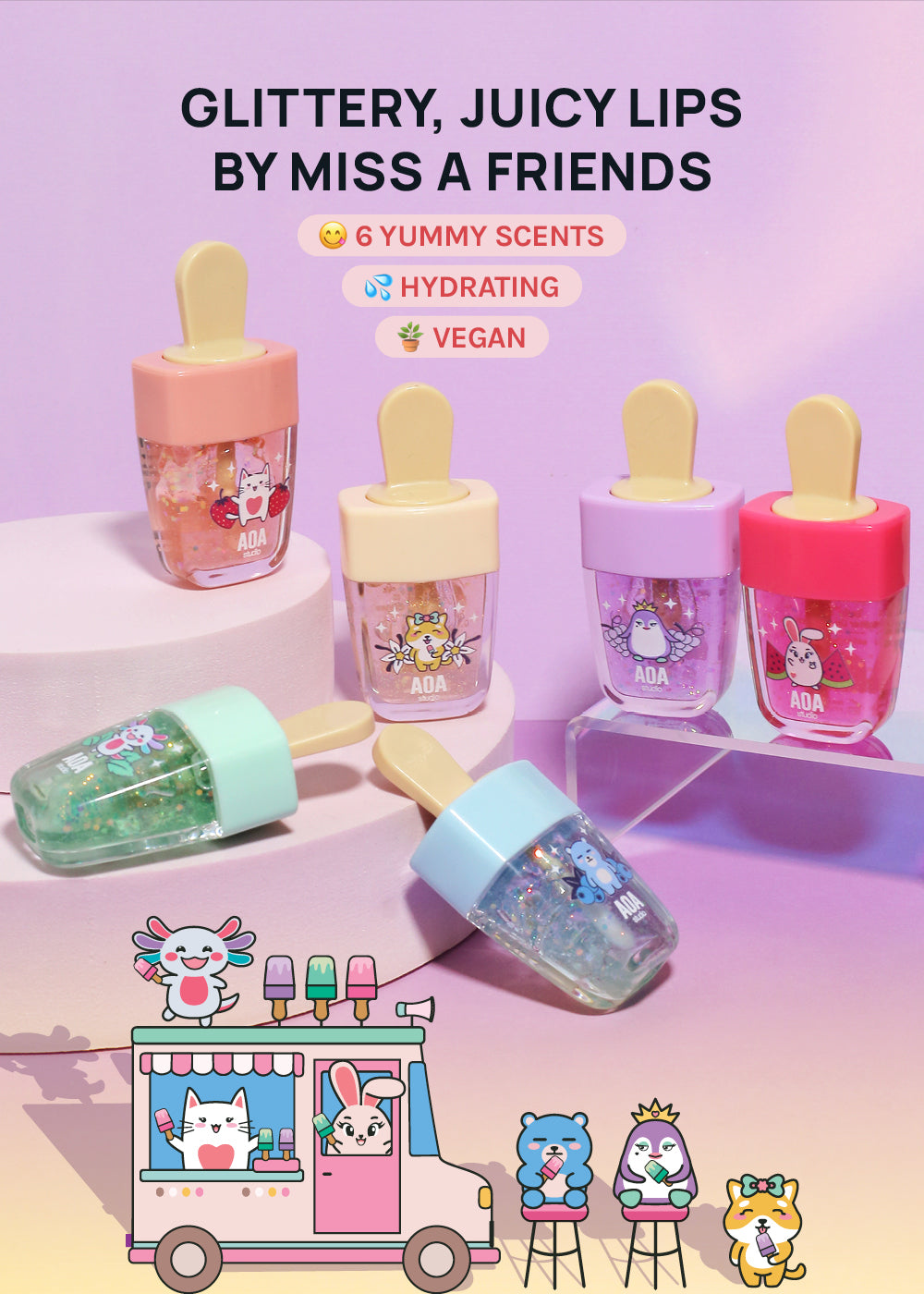AOA x Miss A Friends Glitter Lip Gloss – Shop Miss A