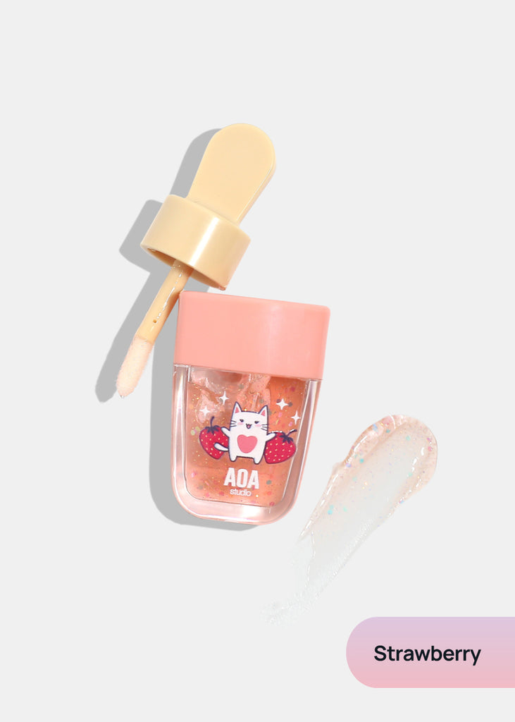 AOA x Miss A Friends Glitter Lip Gloss Strawberry COSMETICS - Shop Miss A