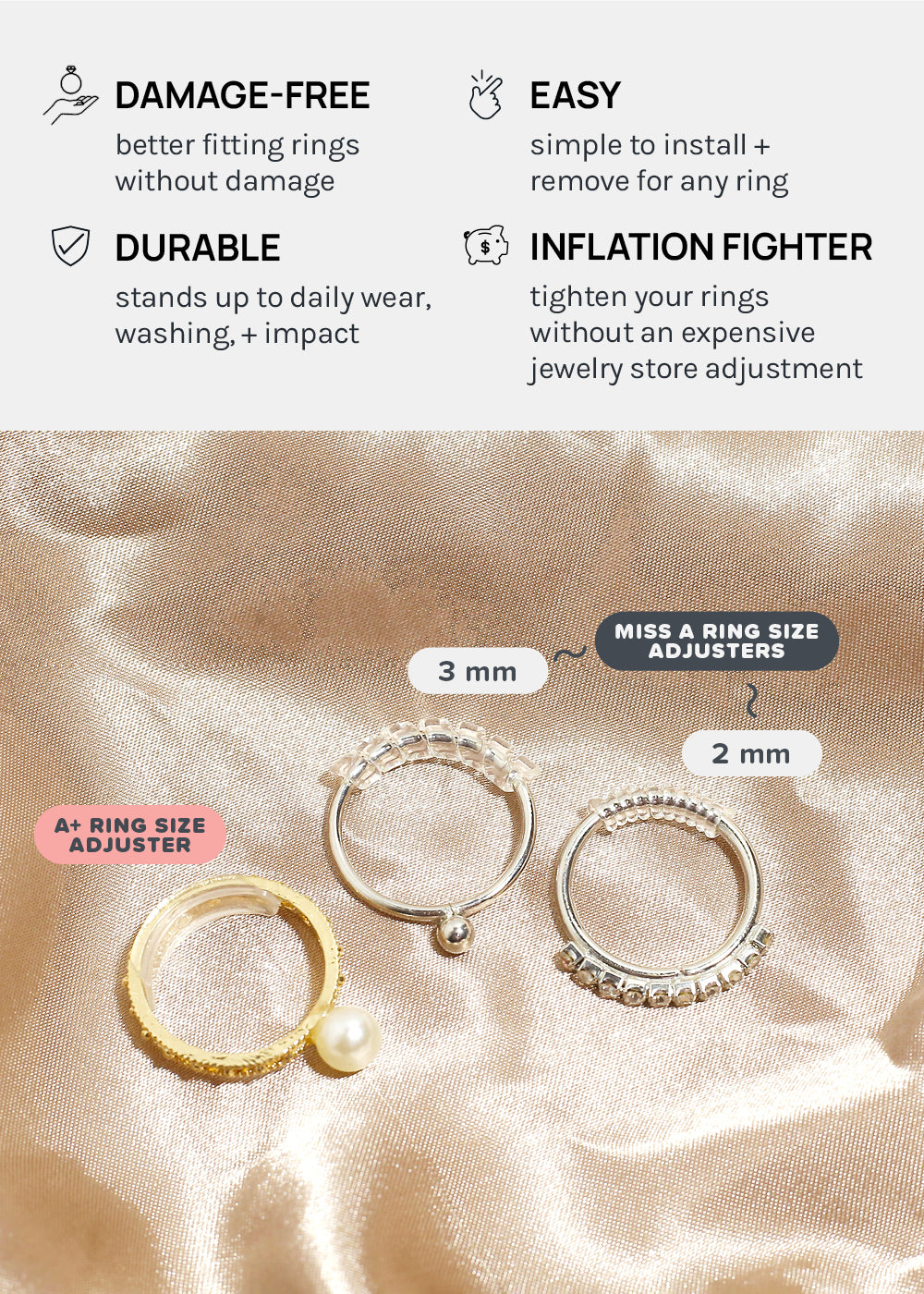 Miss A Ring Size Adjusters Shop Miss A