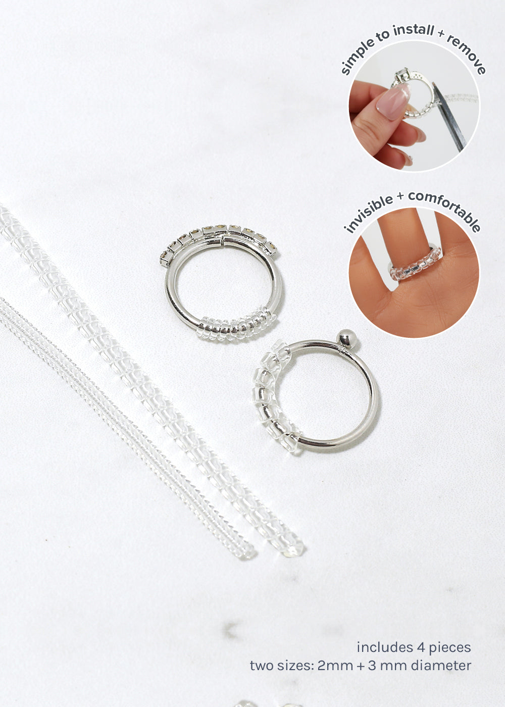 Invisible Ring Size Adjuster for Loose Rings Ring Singapore