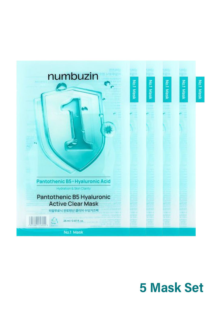 numbuzin No. 1 Pantothenic B5 Hyaluronic Active Clear Mask 5 Mask Set Seoul Scandal - Shop Miss A