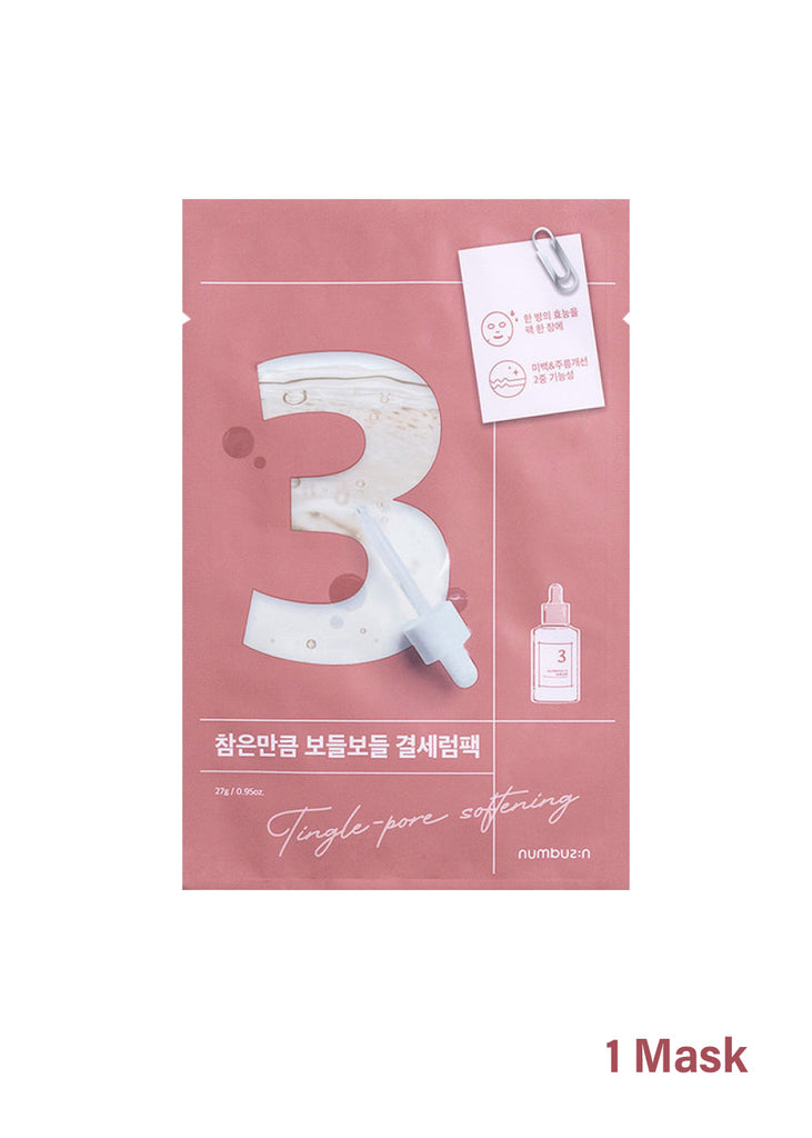 numbuzin No. 3 Tingle-Pore Softening Sheet Mask 1 Mask Seoul Scandal - Shop Miss A