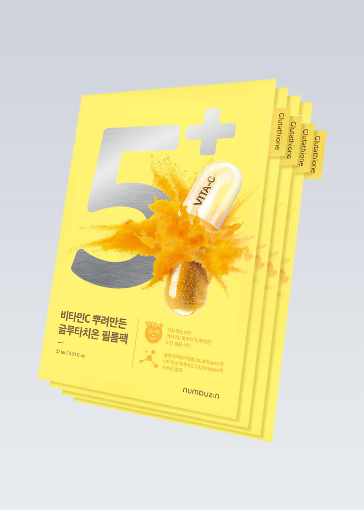 numbuzin No. 5+ Glutathione Vitamin Sheet Mask Seoul Scandal - Shop Miss A