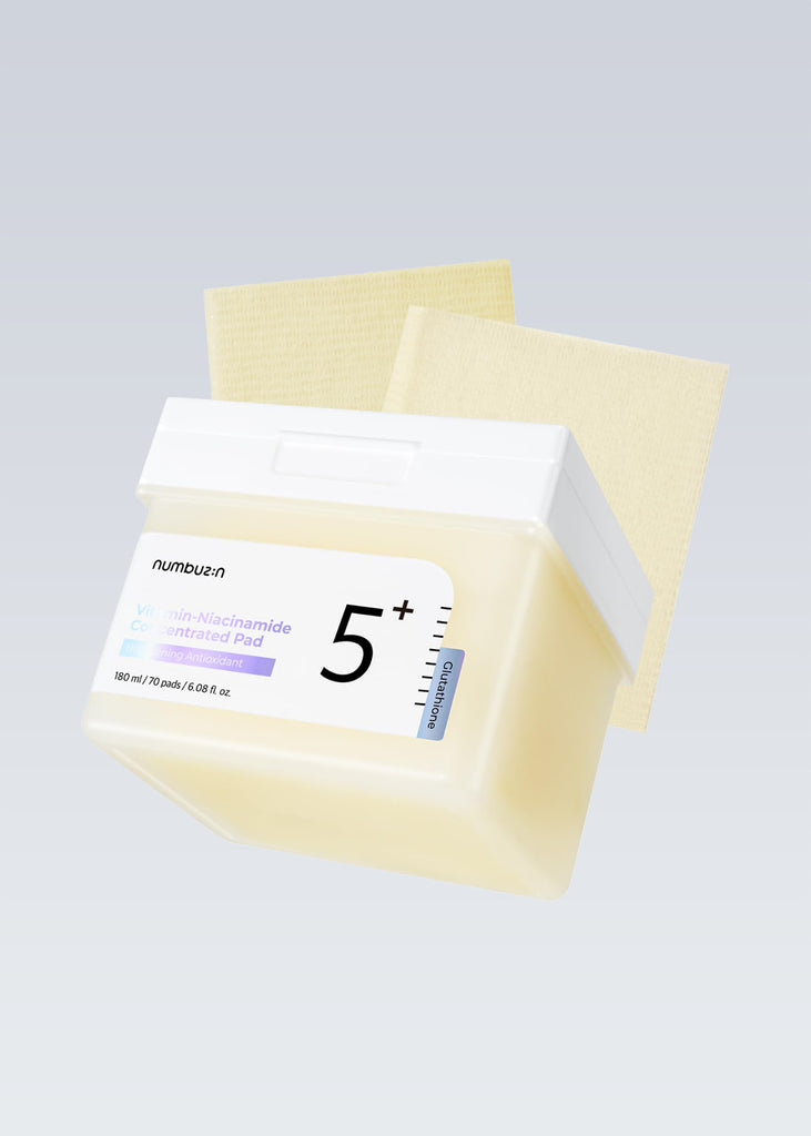 numbuzin glutathione pad Shop - No.5+ Vitamin Concentrated Toner - 180ml/70pads effective step to even skin tone Numbuzin No. 5 Glutathione C