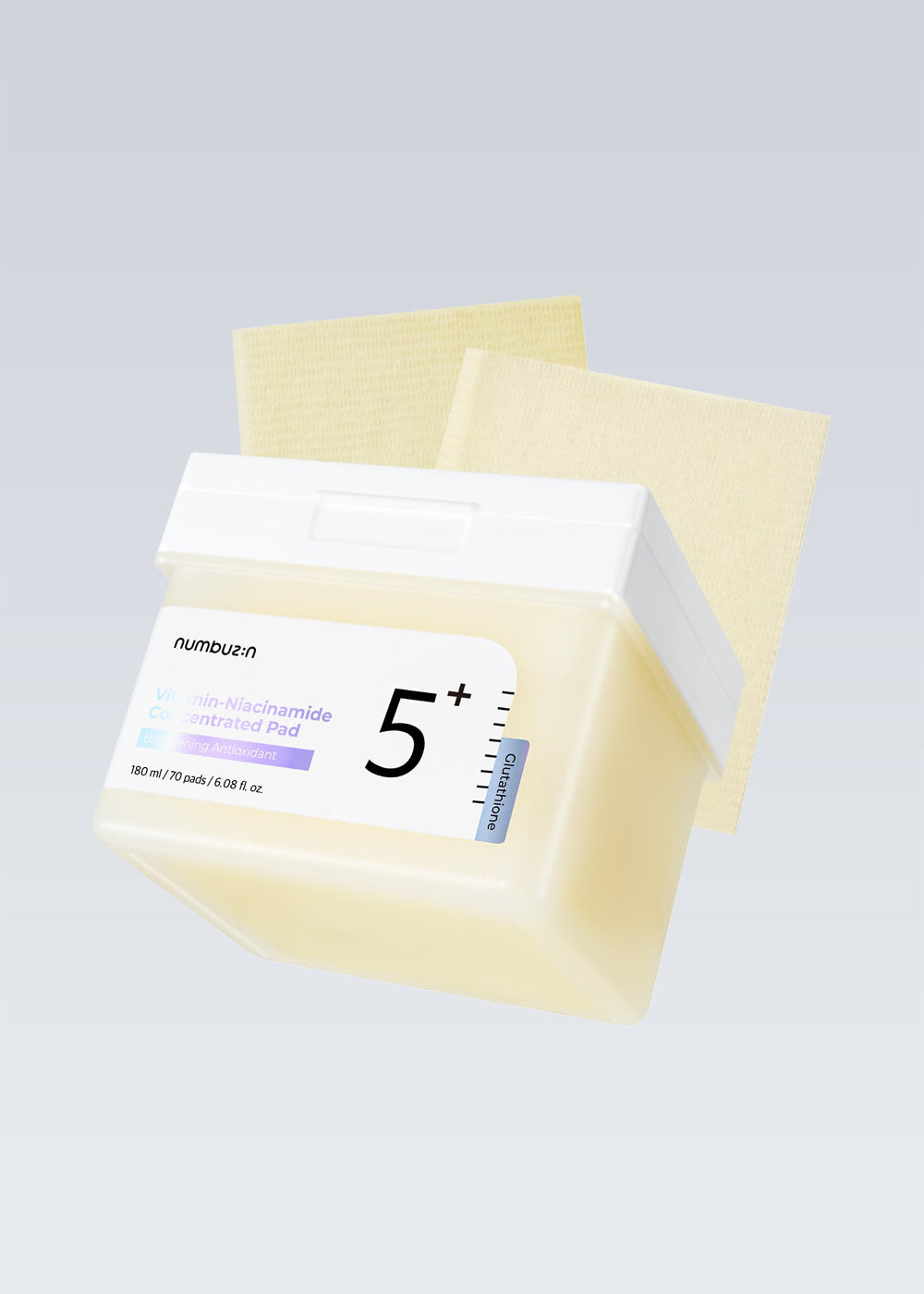 numbuzin 5 glutathione No. 5+ Vitamin Concentrated Pad (70 Pads) – Shop Miss A Nutrify Health & Wellness korean skin care Dosage:1mg (standard) Infused with a powerful