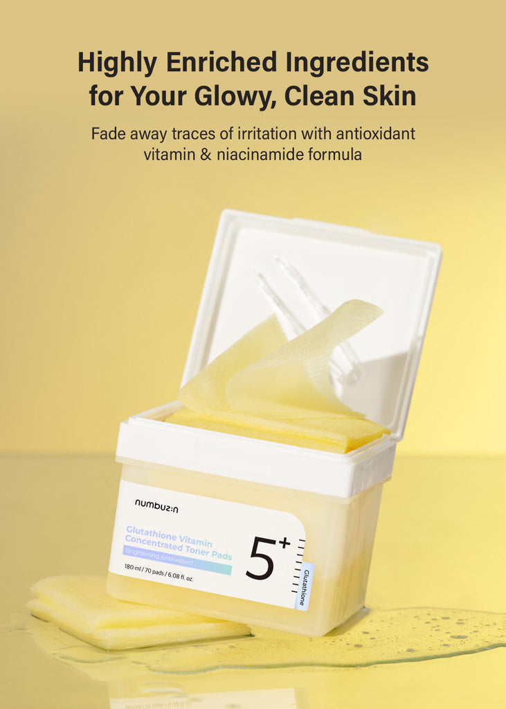 numbuzin No. 5+ Glutathione Vitamin Concentrated Pad (70 Pads) – Shop Miss A