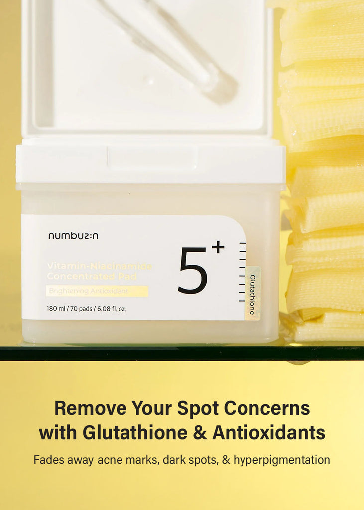 numbuzin No. 5+ Glutathione Vitamin Concentrated Pad (70 pads) Seoul Scandal - Shop Miss A