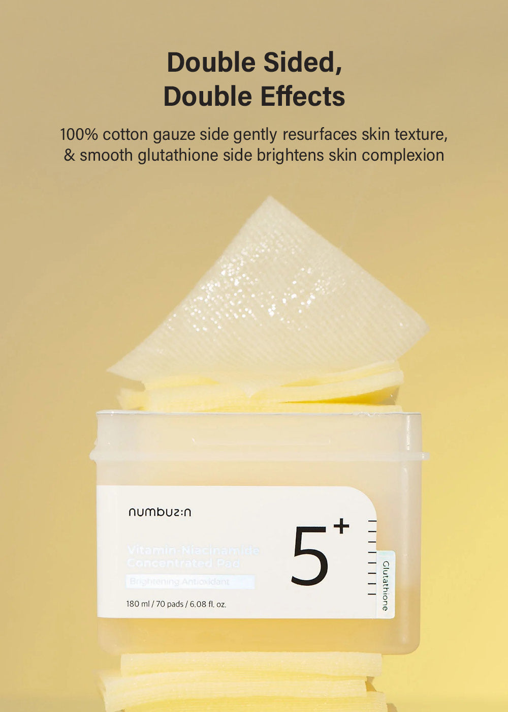 numbuzin No. 5+ Glutathione Vitamin Concentrated Pad (70 Pads)