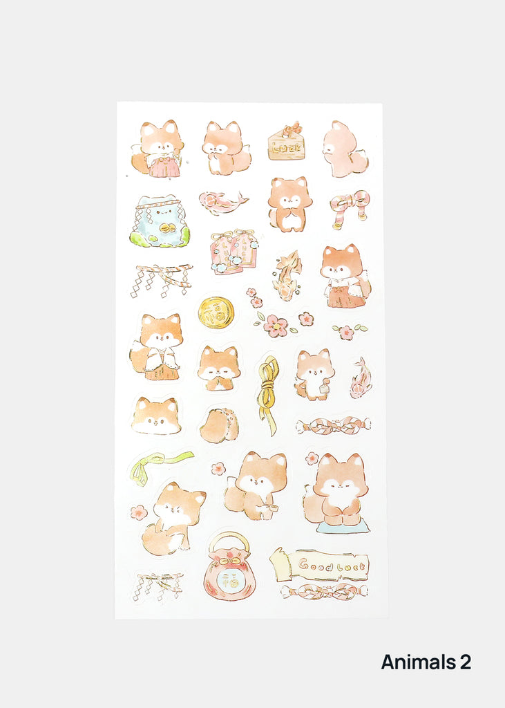 Official Key Items Sticker Sheet - Animals Animals 2 ACCESSORIES - Shop Miss A