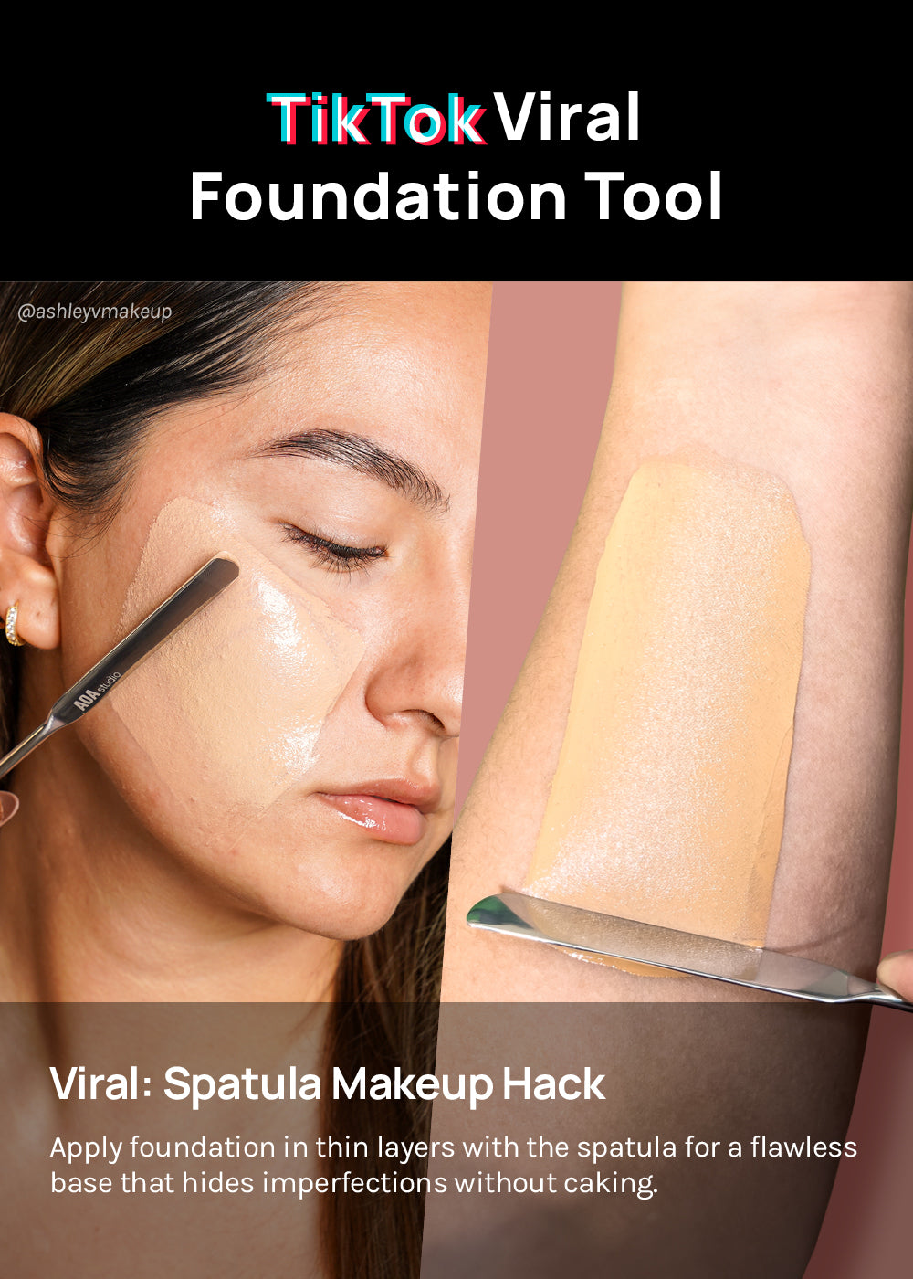 AOA Stainless Steel Mixing Palette and Spatula with Protective