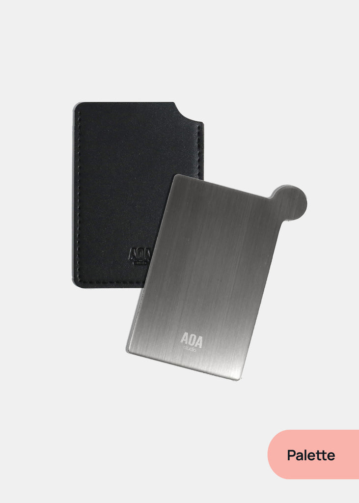 AOA Stainless Steel Mixing Palette and Spatula with Protective Sleeve Palette COSMETICS - Shop Miss A
