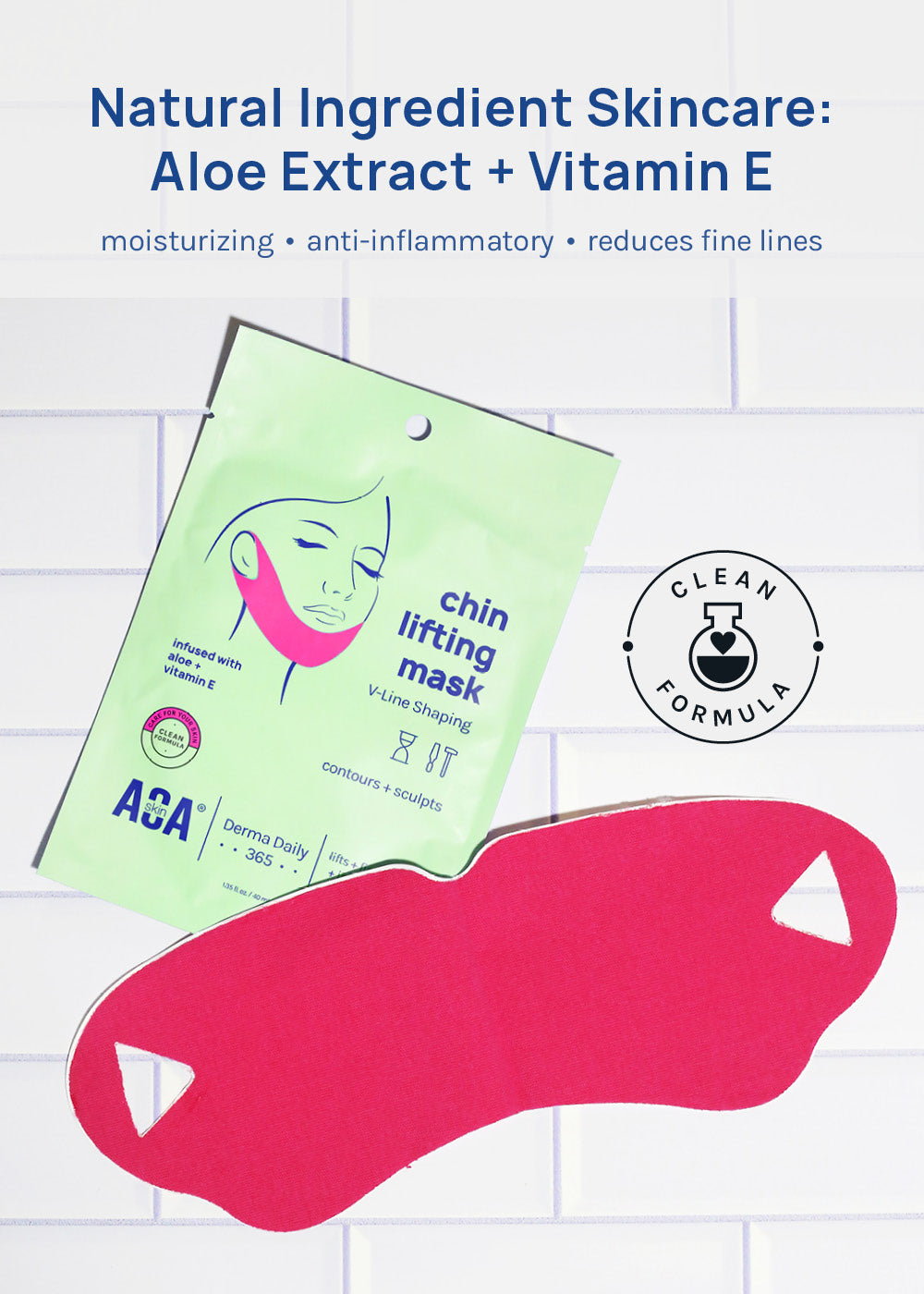 AOA Skin Chin Lifting Mask for V-Line Shaping  Aloe + Vitamin E  Shop  Miss A