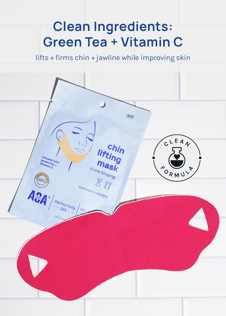 AOA Skin Chin Lifting Mask for V-Line Shaping - Green Tea + Vitamin C  Skincare - Shop Miss A