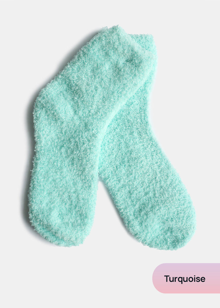 Warm and Fuzzy Winter Socks Turquoise ACCESSORIES - Shop Miss A