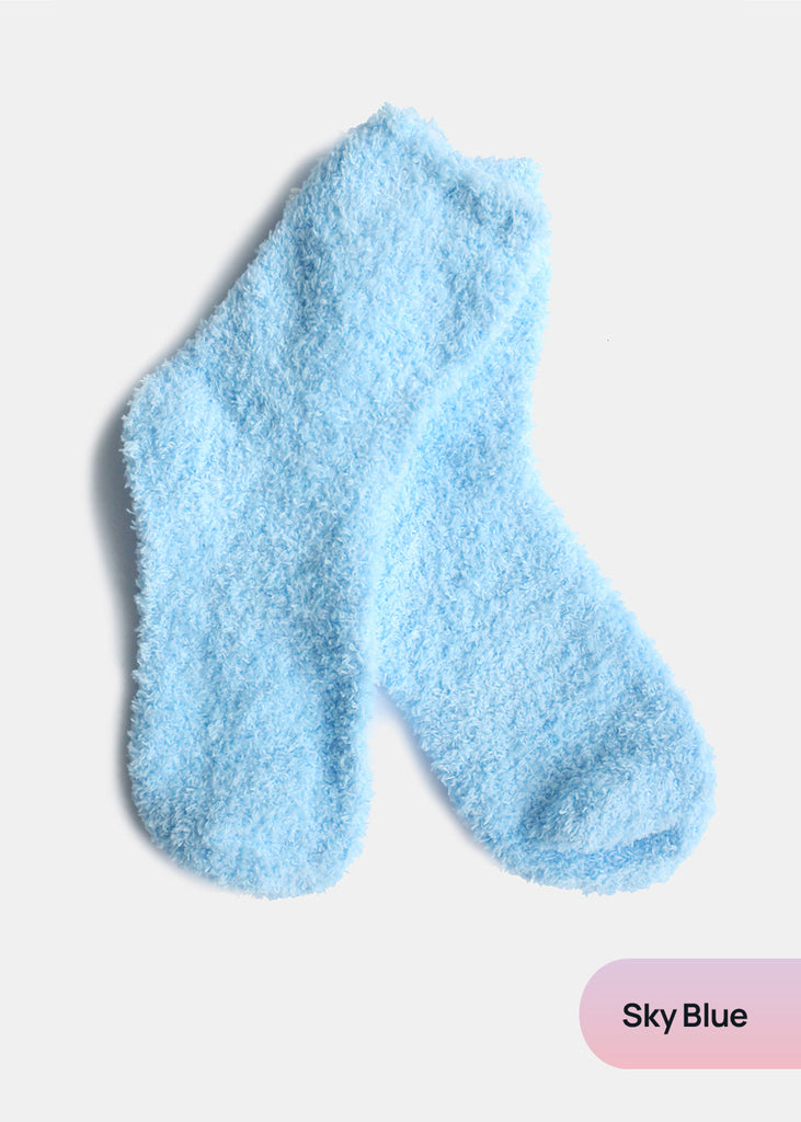 Warm and Fuzzy Winter Socks Sky Blue ACCESSORIES - Shop Miss A