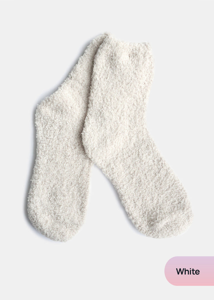 Warm and Fuzzy Winter Socks White ACCESSORIES - Shop Miss A