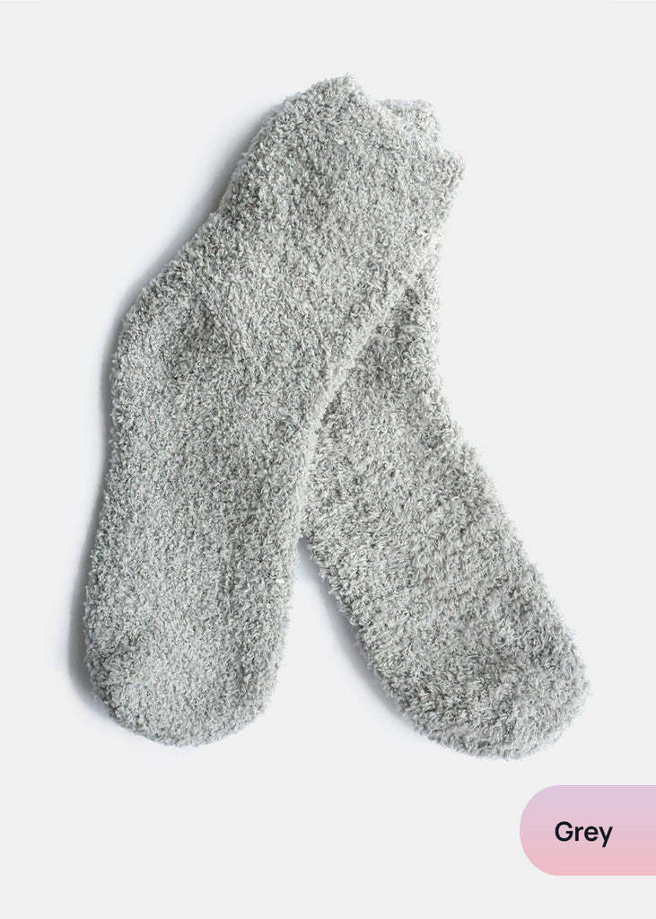 Warm and Fuzzy Winter Socks Grey ACCESSORIES - Shop Miss A