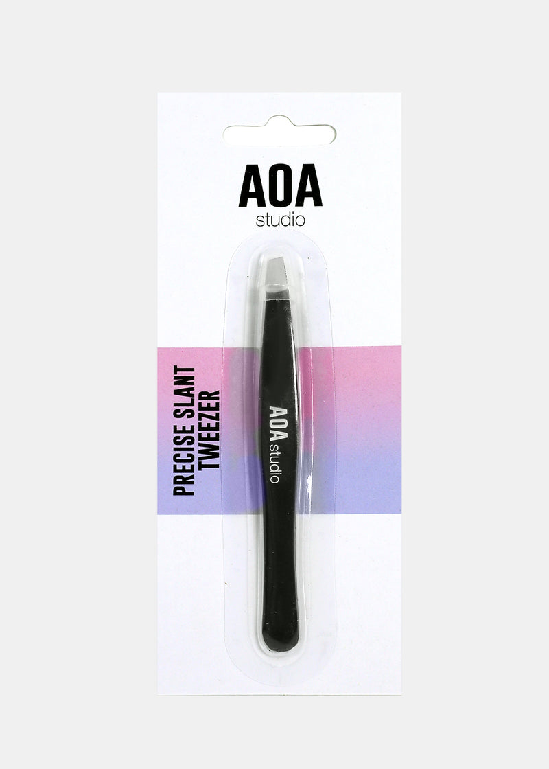 AOA Precision Slant Tweezer - Black  COSMETICS - Shop Miss A