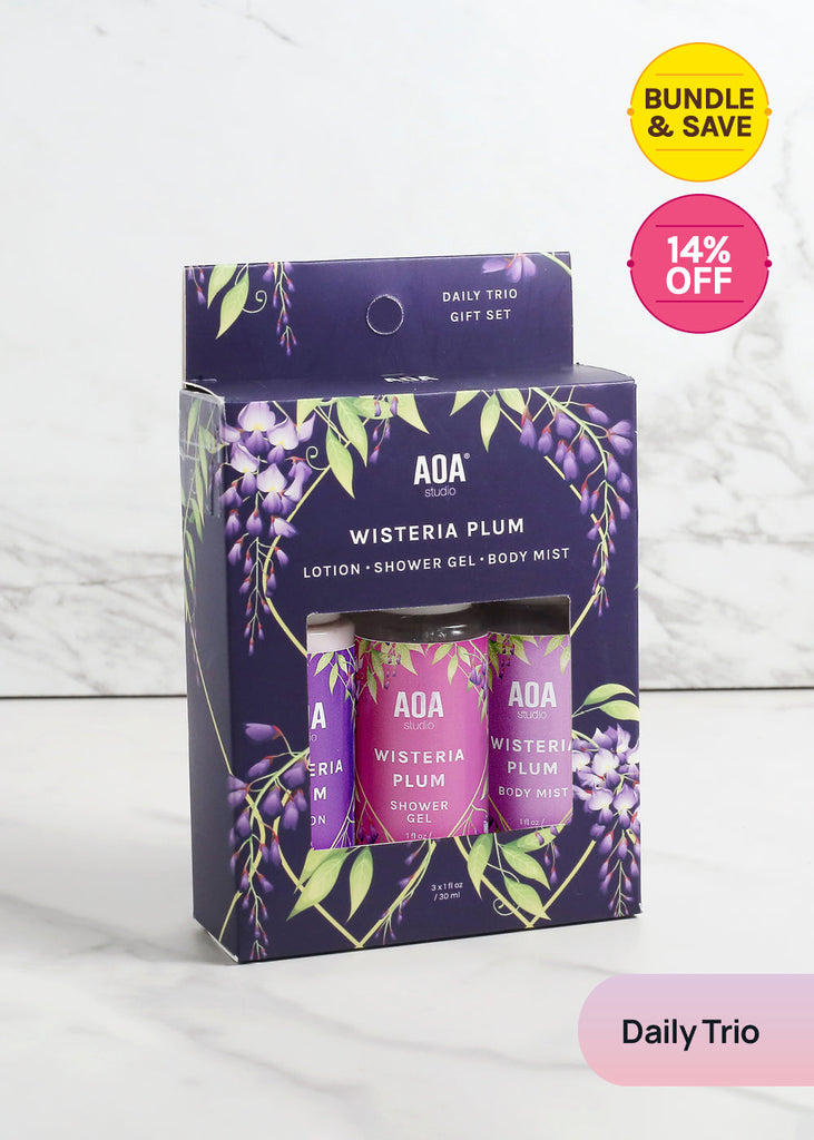 AOA Lotion, Shower Gel & Body Mist - Wisteria Plum I Want All (Save 14%!) Skincare - Shop Miss A
