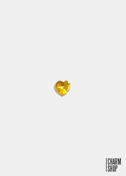 Yellow Heart Accent Stone Locket Charm (2 stones)  CHARMS - Shop Miss A