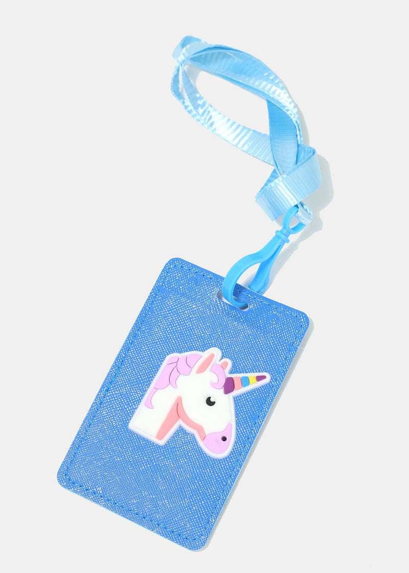 Unicorn ID Holder Lanyard Light Blue ACCESSORIES - Shop Miss A