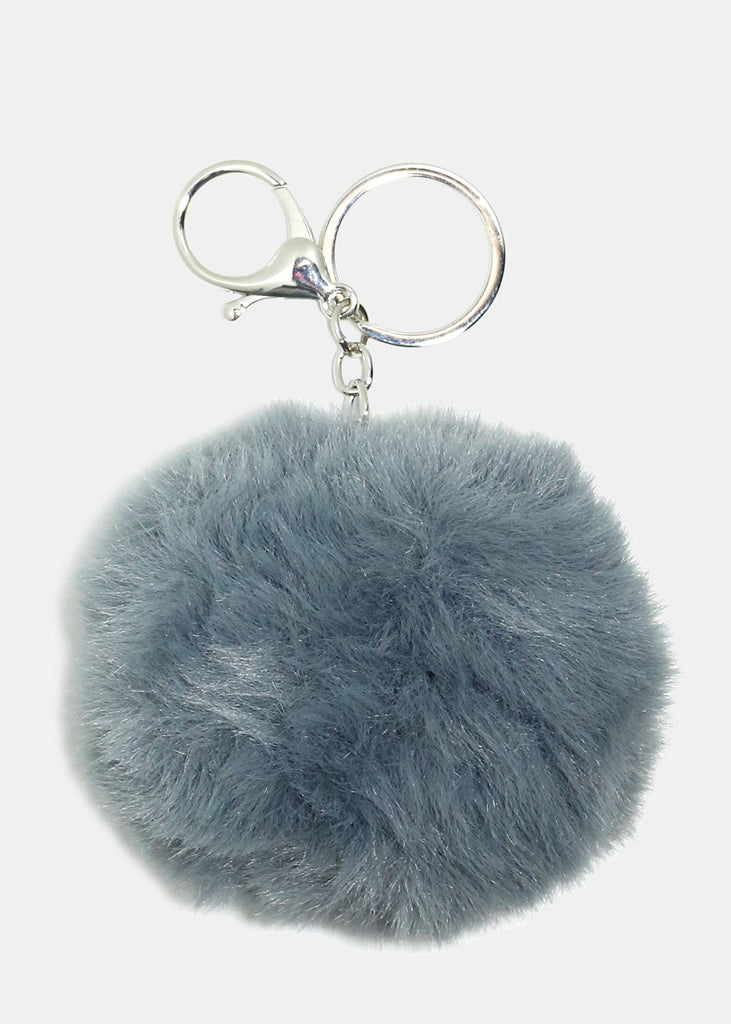 Fuzzy Pom Pom Keychain Grey Random ACCESSORIES - Shop Miss A