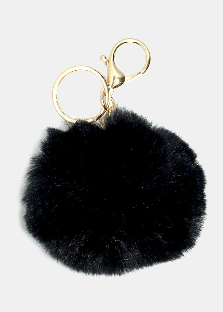 Fuzzy Pom Pom Keychain Black Random ACCESSORIES - Shop Miss A