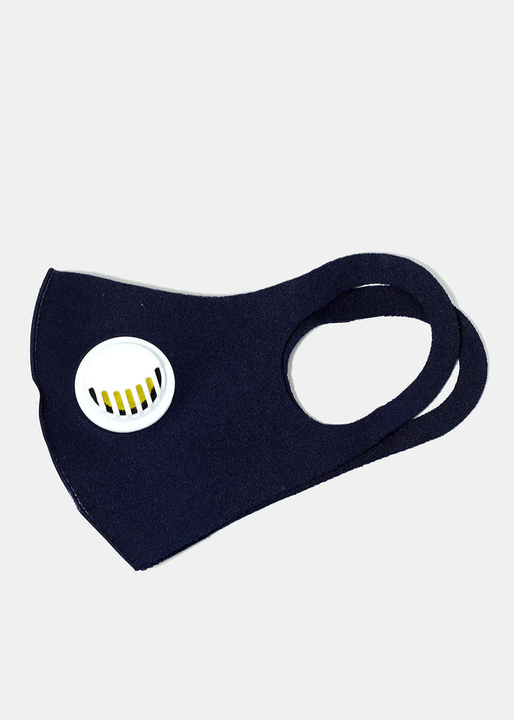 Solid Color Face Masks with Filter Navy ACCESSORIES - Shop Miss A