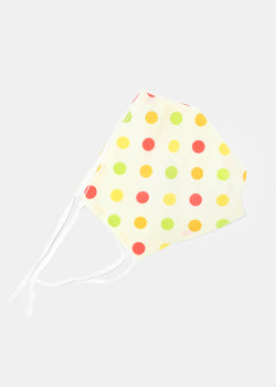 Polka Dot Cloth Face Mask Light yellow ACCESSORIES - Shop Miss A