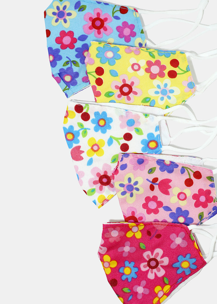 Colorful Flowery Kid's Face Mask  ACCESSORIES - Shop Miss A