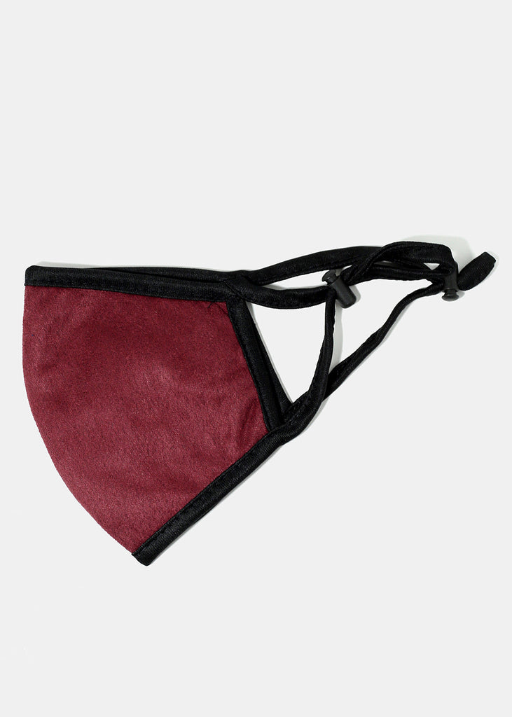 Re-Usable Solid Color Face Mask Maroon ACCESSORIES - Shop Miss A