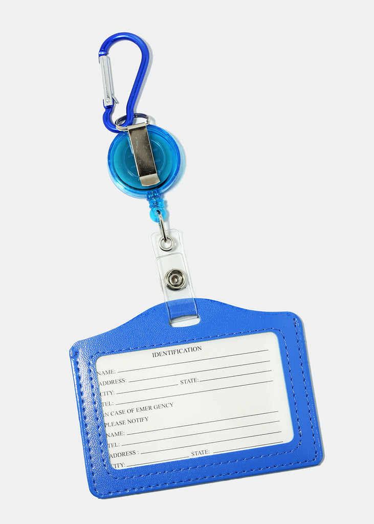 Solid Color Retractable ID Holder Light Blue ACCESSORIES - Shop Miss A