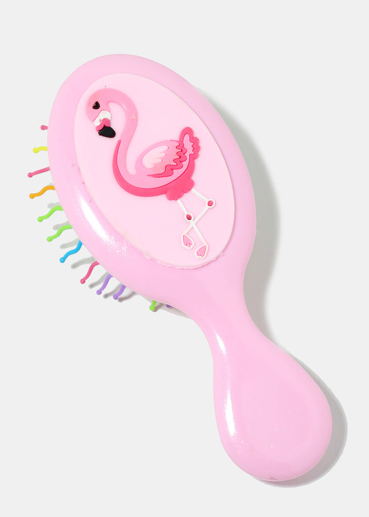 Flamingo Mini Hair Brush Light Pink ACCESSORIES - Shop Miss A