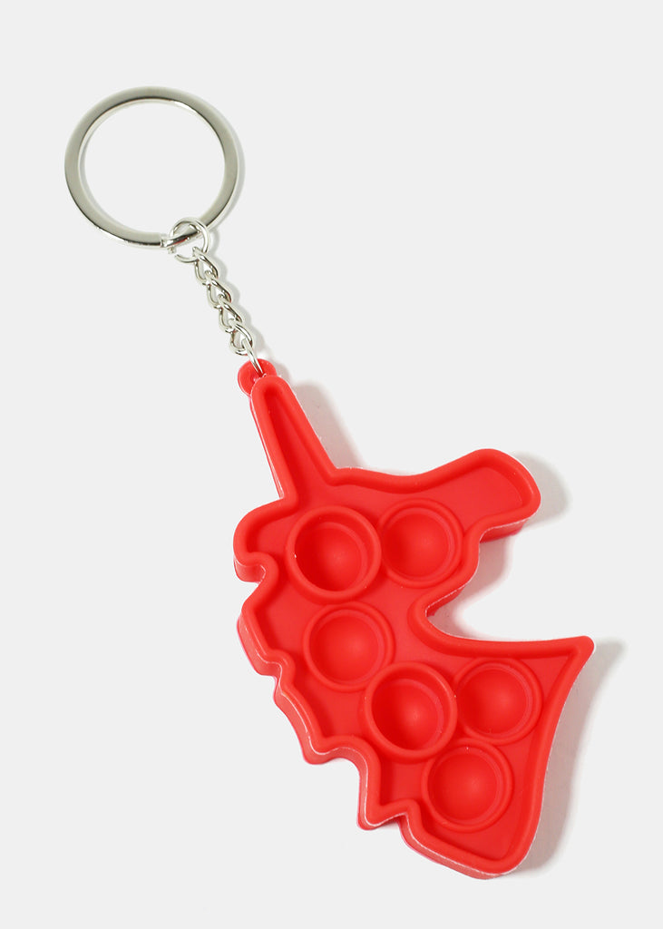 Unicorn Bubble Pop Keychain Fidget Red ACCESSORIES - Shop Miss A