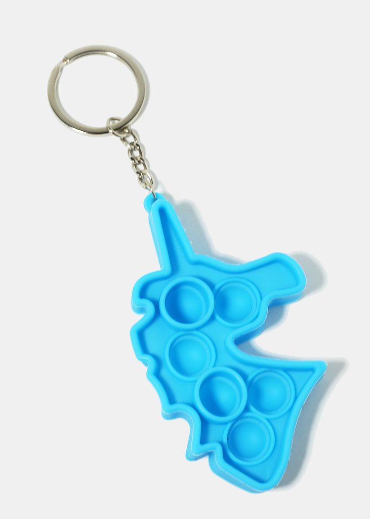 Unicorn Bubble Pop Keychain Fidget Blue ACCESSORIES - Shop Miss A