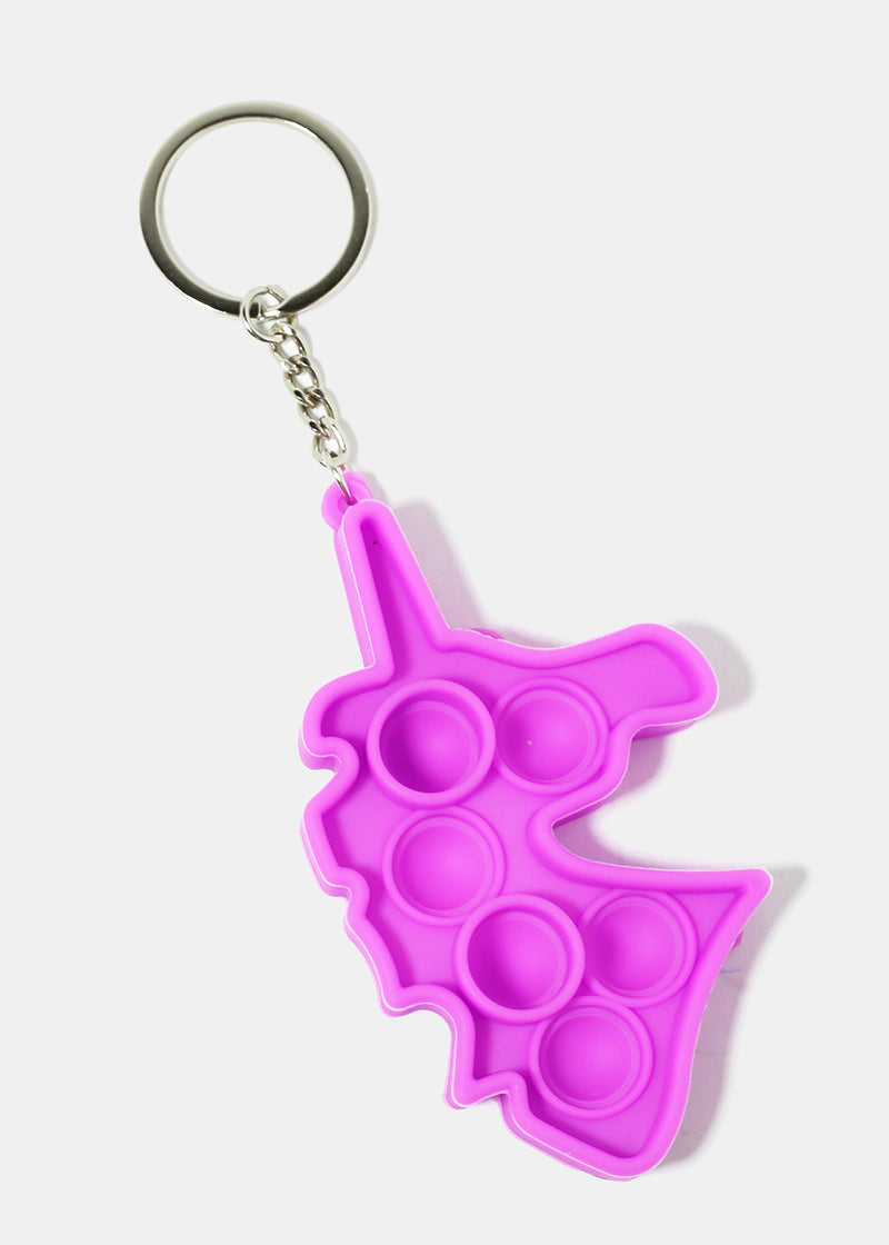 Unicorn Bubble Pop Keychain Fidget Purple ACCESSORIES - Shop Miss A