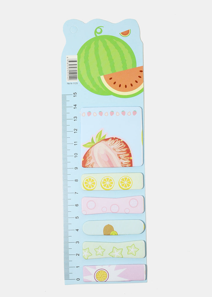 Fruit Index Sticky Notes & Ruler Blue ACCESSORIES - Shop Miss A