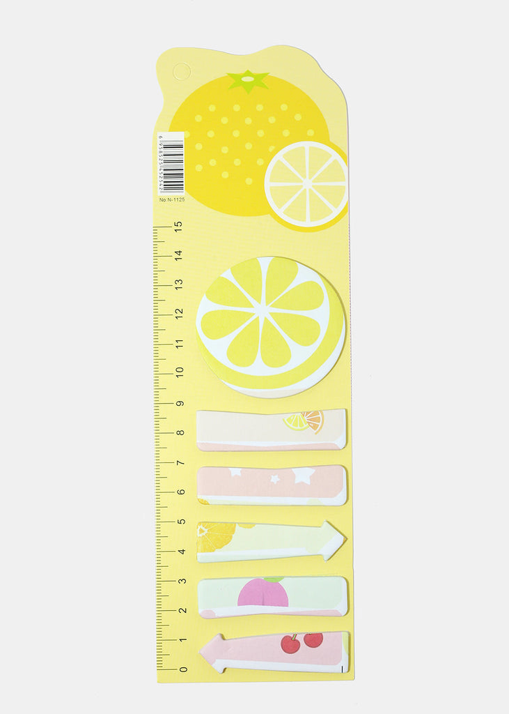 Fruit Index Sticky Notes & Ruler Yellow ACCESSORIES - Shop Miss A