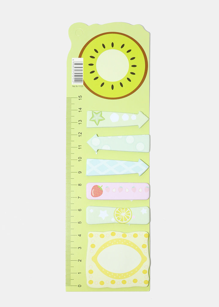 Fruit Index Sticky Notes & Ruler Green ACCESSORIES - Shop Miss A