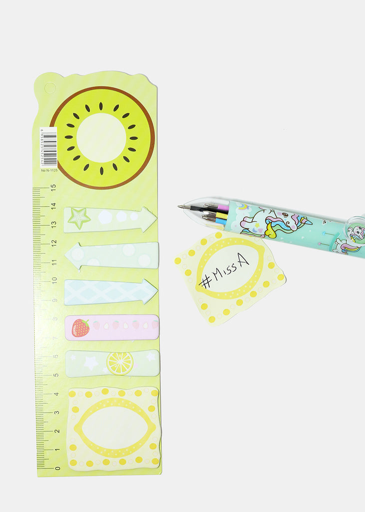Fruit Index Sticky Notes & Ruler  ACCESSORIES - Shop Miss A