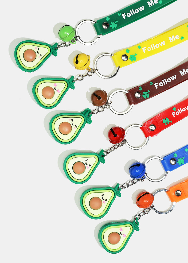 Avocado "FOLLOW ME" Keychain with Bell  ACCESSORIES - Shop Miss A