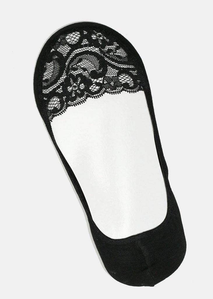 Lace No Show Socks Black ACCESSORIES - Shop Miss A