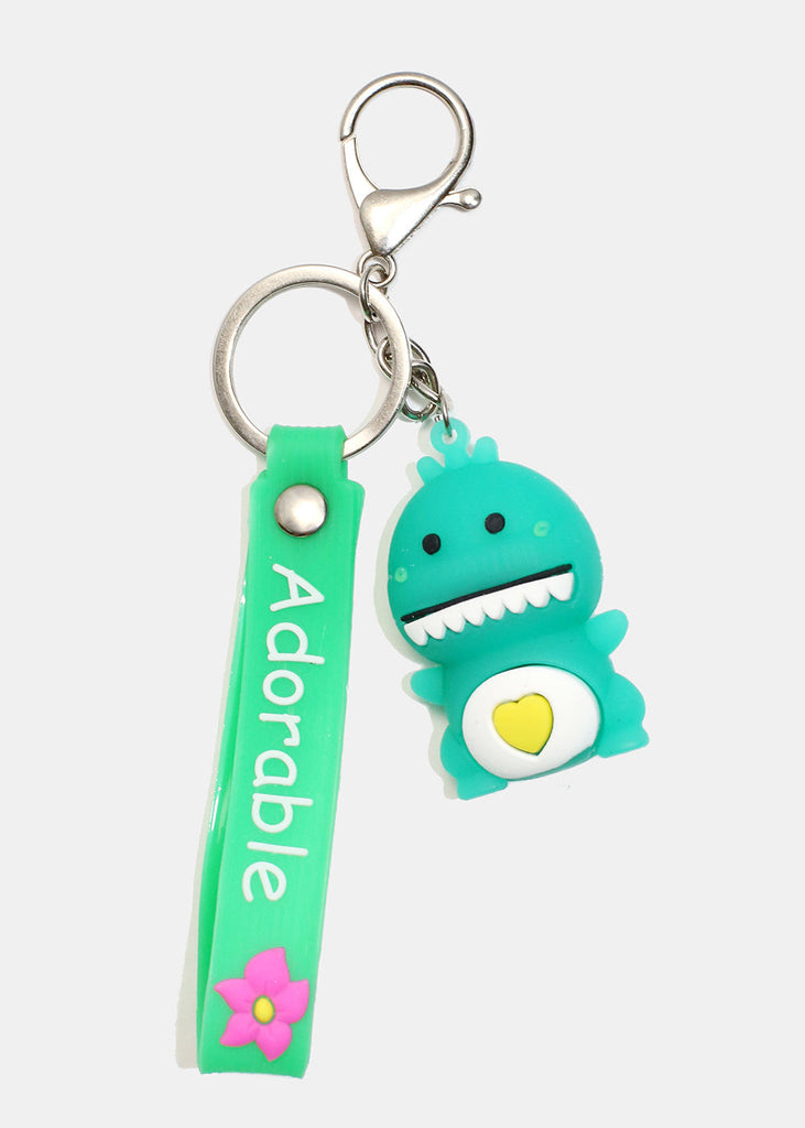 Dinosaur "ADORABLE" Keychain Green ACCESSORIES - Shop Miss A