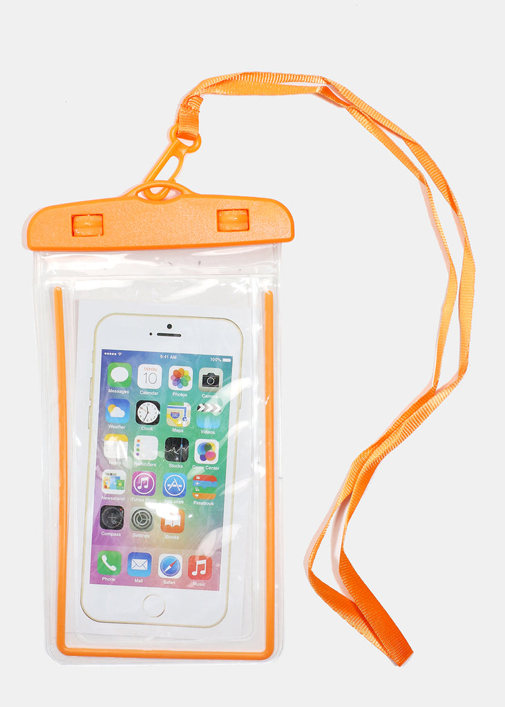 Waterproof Phone Pouch Orange ACCESSORIES - Shop Miss A