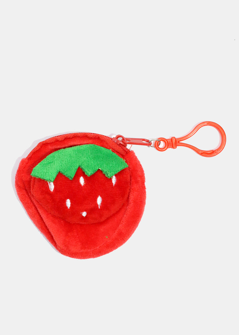 Cute Fruits & Vegetables Coin Pouch Strawberry ACCESSORIES - Shop Miss A