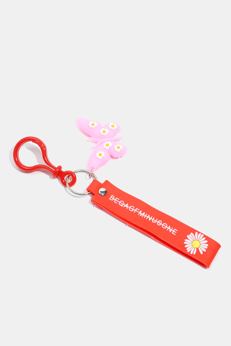 Colorful Butterfly Keychain Red ACCESSORIES - Shop Miss A