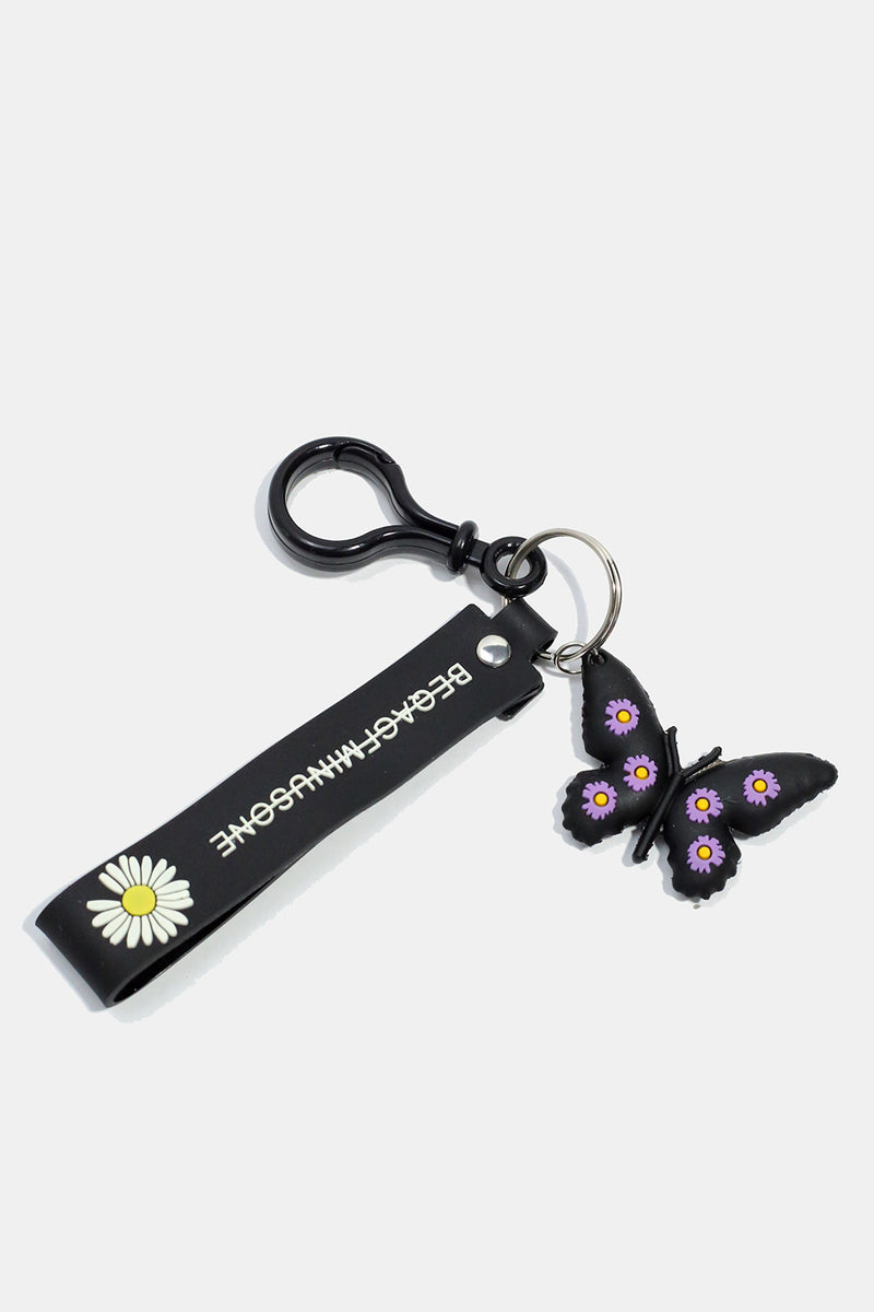 Colorful Butterfly Keychain Black ACCESSORIES - Shop Miss A