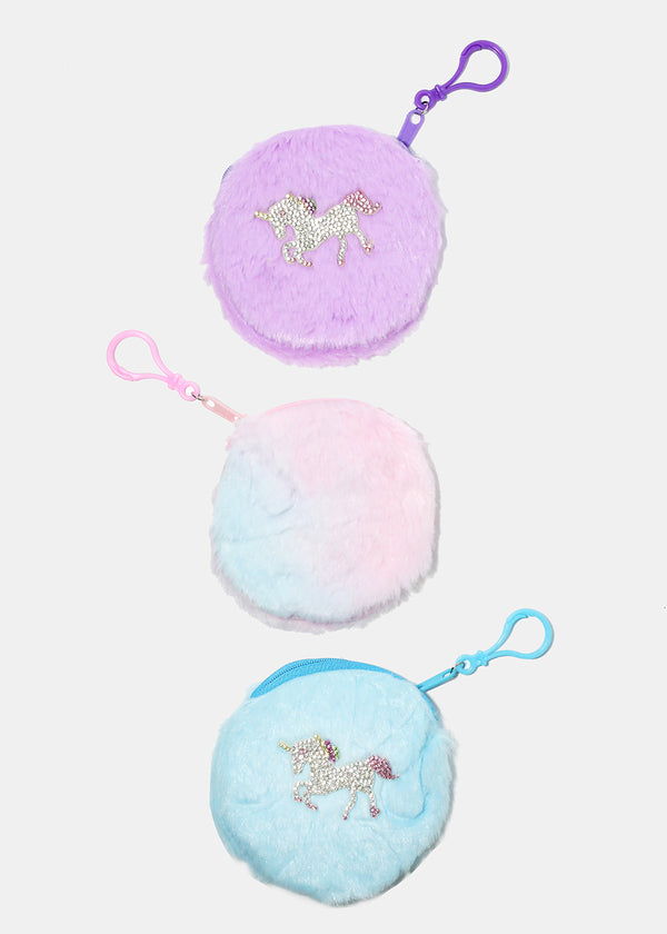 Unicorn Fuzzy Coin Pouch  ACCESSORIES - Shop Miss A