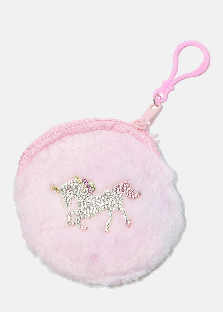 Unicorn Fuzzy Coin Pouch Multi ACCESSORIES - Shop Miss A