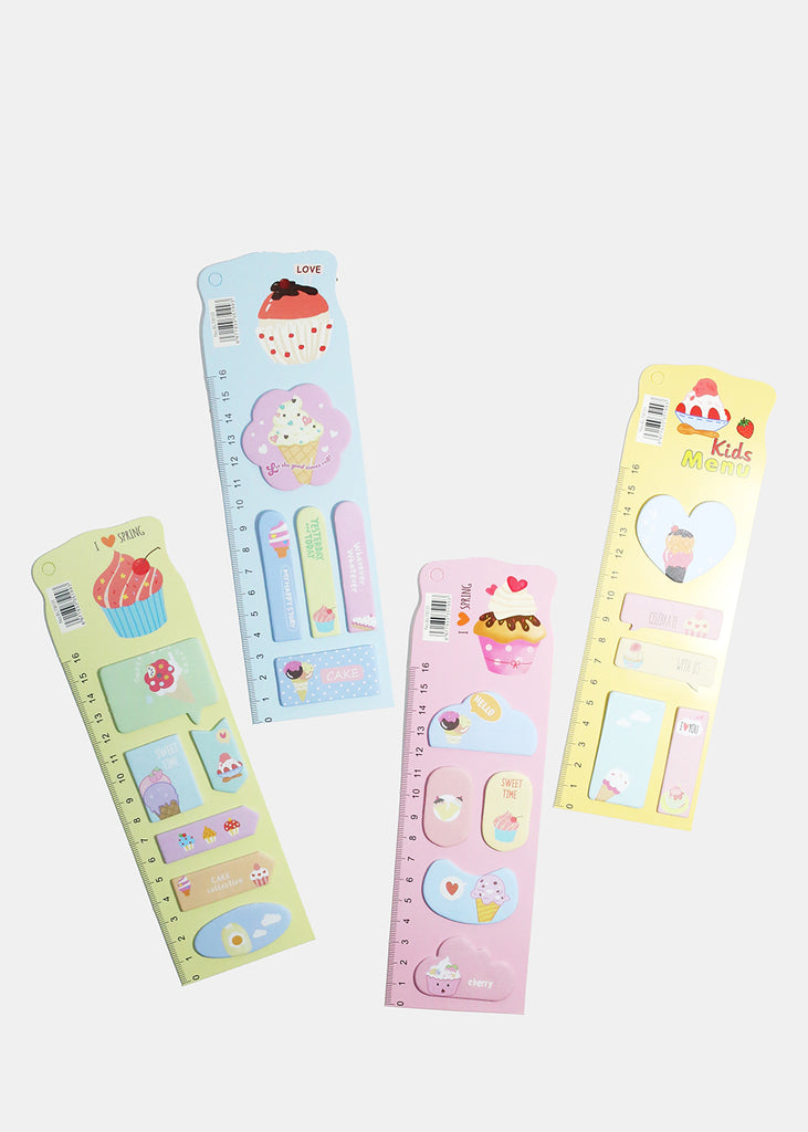 Ice Cream Print Sticky Notes & Ruler  ACCESSORIES - Shop Miss A